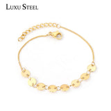 Stainless Steel Coffee Bean Chains Bracelet Extender Women Party Accessory