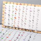 Natural Stone Stainless Steel Chain Freeform Chip Gravel Quartz Agates Stone