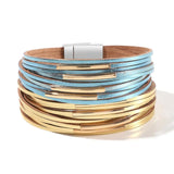 4 Styles Charm Bracelet for Women Teen Girl Multilayer Wide Leather Wrap