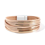4 Styles Charm Bracelet for Women Teen Girl Multilayer Wide Leather Wrap