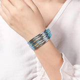 4 Styles Charm Bracelet for Women Teen Girl Multilayer Wide Leather Wrap