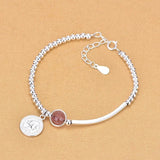 Silver Crystal Round Bead Bracelet & Bangle Wedding Jewelry