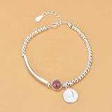 Silver Crystal Round Bead Bracelet & Bangle Wedding Jewelry