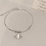 Silver Heart-Shaped Lock Bracelet INS Style Women Summer Light Bracelet