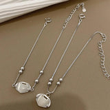 Silver Heart-Shaped Lock Bracelet INS Style Women Summer Light Bracelet