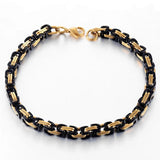 Men's Stainless Steel Byzantine Bracelet Width 5mm/8mm Length