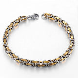 Men's Stainless Steel Byzantine Bracelet Width 5mm/8mm Length