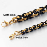Men's Stainless Steel Byzantine Bracelet Width 5mm/8mm Length