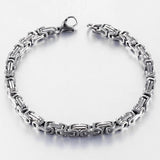 Men's Stainless Steel Byzantine Bracelet Width 5mm/8mm Length