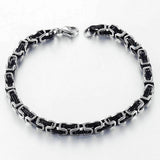 Men's Stainless Steel Byzantine Bracelet Width 5mm/8mm Length