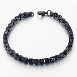 Men's Stainless Steel Byzantine Bracelet Width 5mm/8mm Length