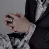 French Vintage Titanium Steel Couple Bracelet
