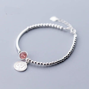Crystal Ball Coin Charm Bracelet&Bangle for Women Wedding