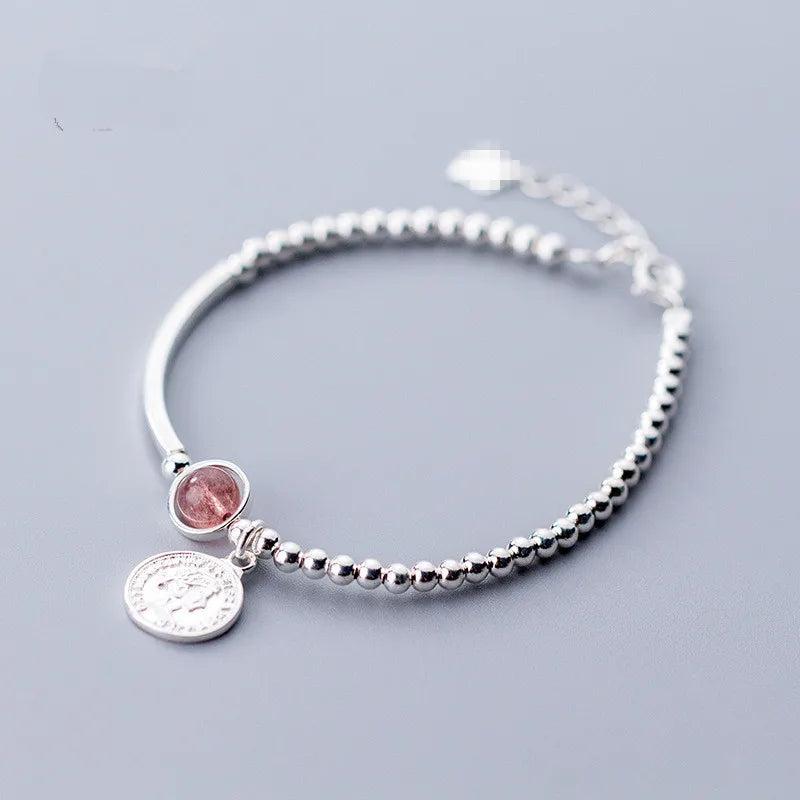 Crystal Ball Coin Charm Bracelet&Bangle for Women Wedding
