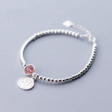 Crystal Ball Coin Charm Bracelet&Bangle for Women Wedding