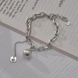 Akizoom Sweet Beads Bangle Bracelet Alloy Charm Valentines Birthday Gift