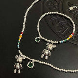 Colorful Bear Pendant Bracelet Sweet Jewelry