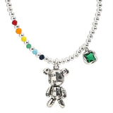 Colorful Bear Pendant Bracelet Sweet Jewelry
