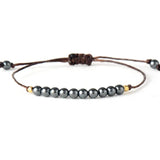 Vegan Hematite Friendship Bracelet Unisex Punk Hiphop Couples Beads Braclet