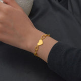 Heart Bracelet Stainless Steel Chain Delicate Women Jewelry Gift