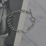 Heart Bracelet Stainless Steel Chain Delicate Women Jewelry Gift