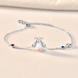 Silver Moonstone Insect Charm Bracelet Women Girls Party Jewelry