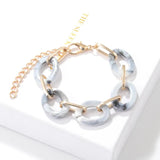Vintage Acrylic Chain Bracelets for Women Resin Bangles Chunky Wrist Jewelry