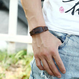 Retro Leather Bracelet Brown Wrap Wristband Vintage Wide Strap