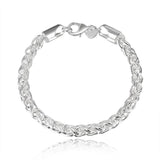 Silver Twist Chain Bracelet & Bangles Men's Jewelry