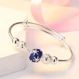 Silver Pink Cherry Blossoms Charm Bracelet & Bangle