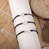 Sun Moon Star Bracelet Set Stainless Steel Couple Bracelets Jewelry