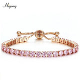 Cubic Zirconia Tennis Bracelet Women Silver Crystal Bangle Wedding
