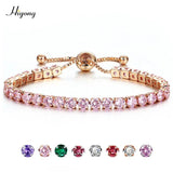 Cubic Zirconia Tennis Bracelet Women Silver Crystal Bangle Wedding