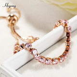Cubic Zirconia Tennis Bracelet Women Silver Crystal Bangle Wedding