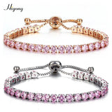 Cubic Zirconia Tennis Bracelet Women Silver Crystal Bangle Wedding