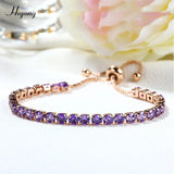 Cubic Zirconia Tennis Bracelet Women Silver Crystal Bangle Wedding