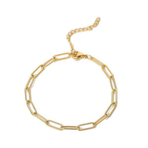 316L Stainless Steel Hip-hop Style Rectangle Beaded Bracelets