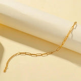 316L Stainless Steel Hip-hop Style Rectangle Beaded Bracelets