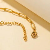 316L Stainless Steel Hip-hop Style Rectangle Beaded Bracelets