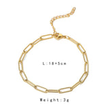 316L Stainless Steel Hip-hop Style Rectangle Beaded Bracelets