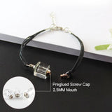 Crystal Vial Bracelet, Wishing Bracelet, Cotton Bracelet, Name on Rice Bracelet