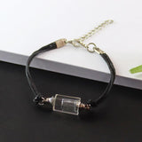 Crystal Vial Bracelet, Wishing Bracelet, Cotton Bracelet, Name on Rice Bracelet