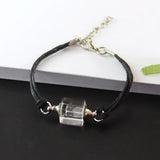 Crystal Vial Bracelet, Wishing Bracelet, Cotton Bracelet, Name on Rice Bracelet