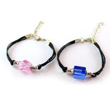 Crystal Vial Bracelet, Wishing Bracelet, Cotton Bracelet, Name on Rice Bracelet