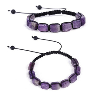 Vintage Stone Beads Bracelet Women Men Fall-Resistant All-match Yoga Braid