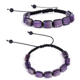 Vintage Stone Beads Bracelet Women Men Fall-Resistant All-match Yoga Braid