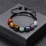 Vintage Stone Beads Bracelet Women Men Fall-Resistant All-match Yoga Braid
