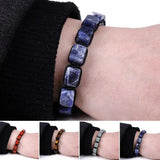 Vintage Stone Beads Bracelet Women Men Fall-Resistant All-match Yoga Braid