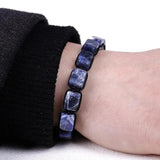 Vintage Stone Beads Bracelet Women Men Fall-Resistant All-match Yoga Braid