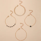Bohemian Leaf Charm Bracelet Set for Women